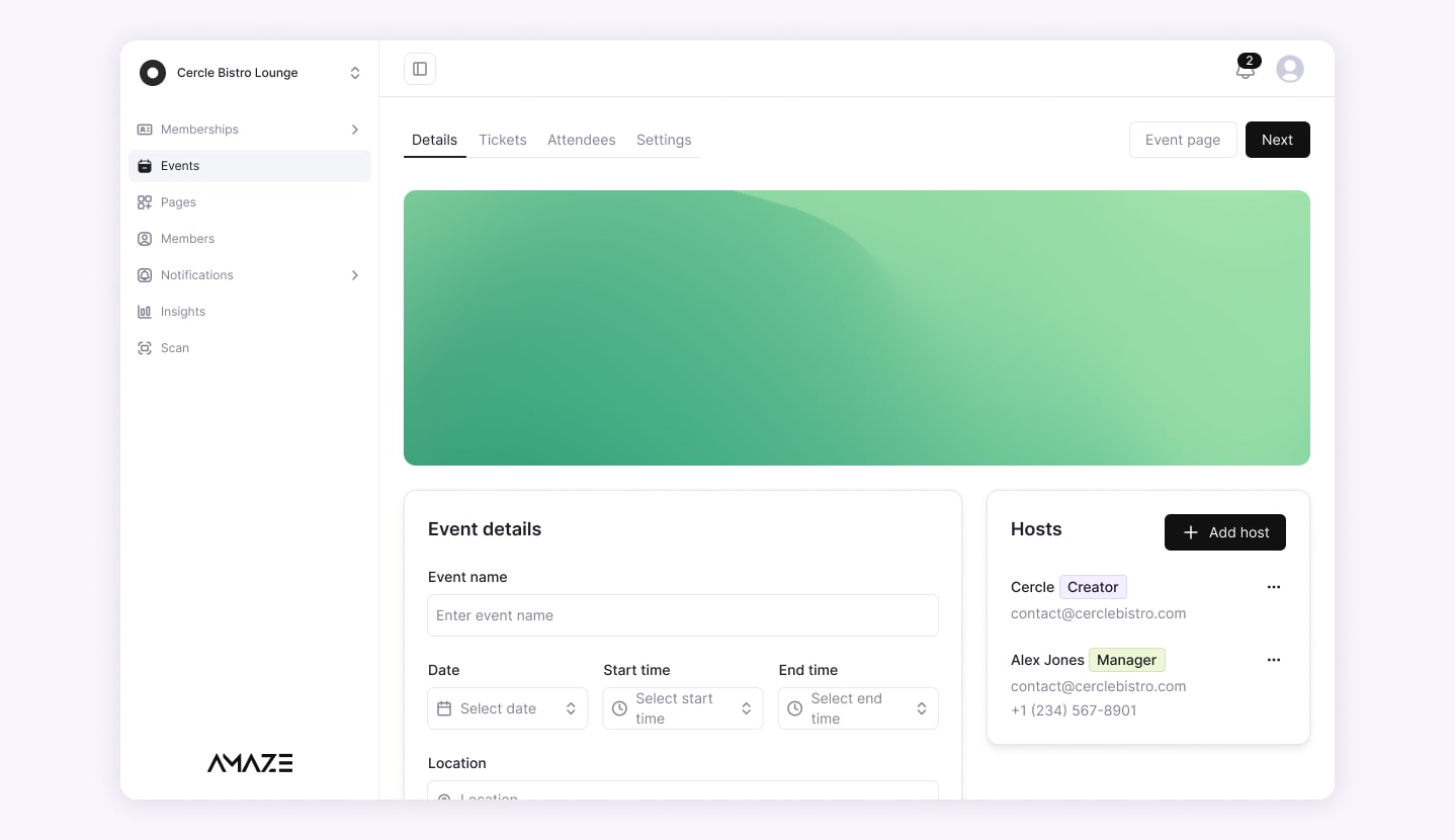 Business-facing platform